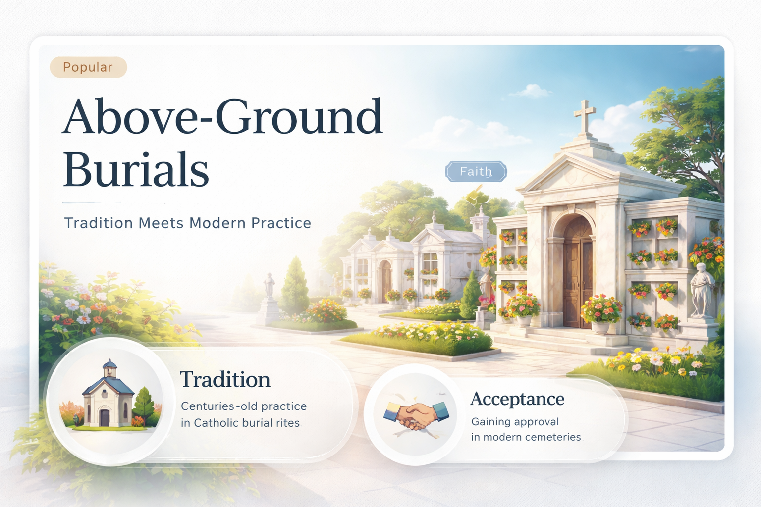 are catholics okay with above groud buriel at cemetary