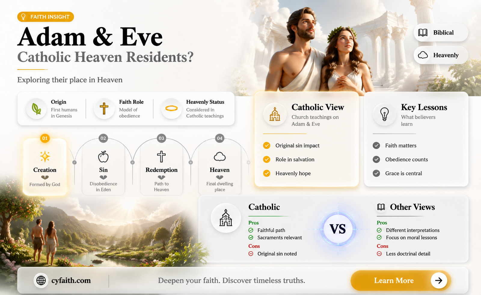 are adam and eve in heaven catholic