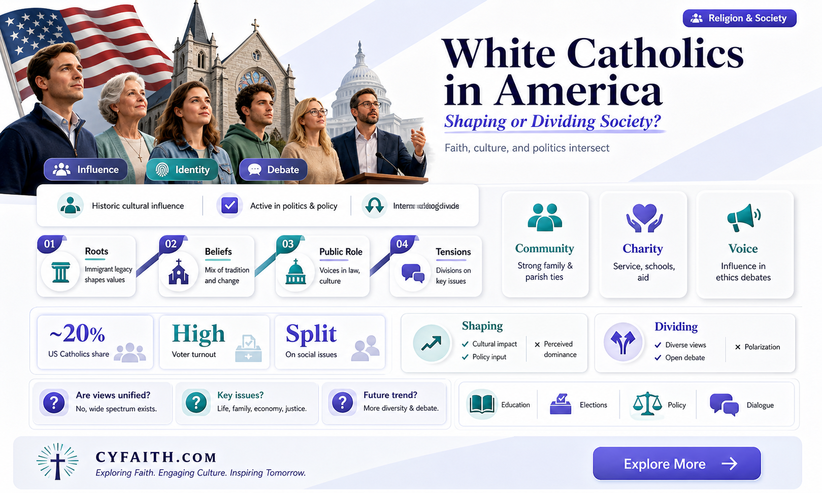are american white catholic