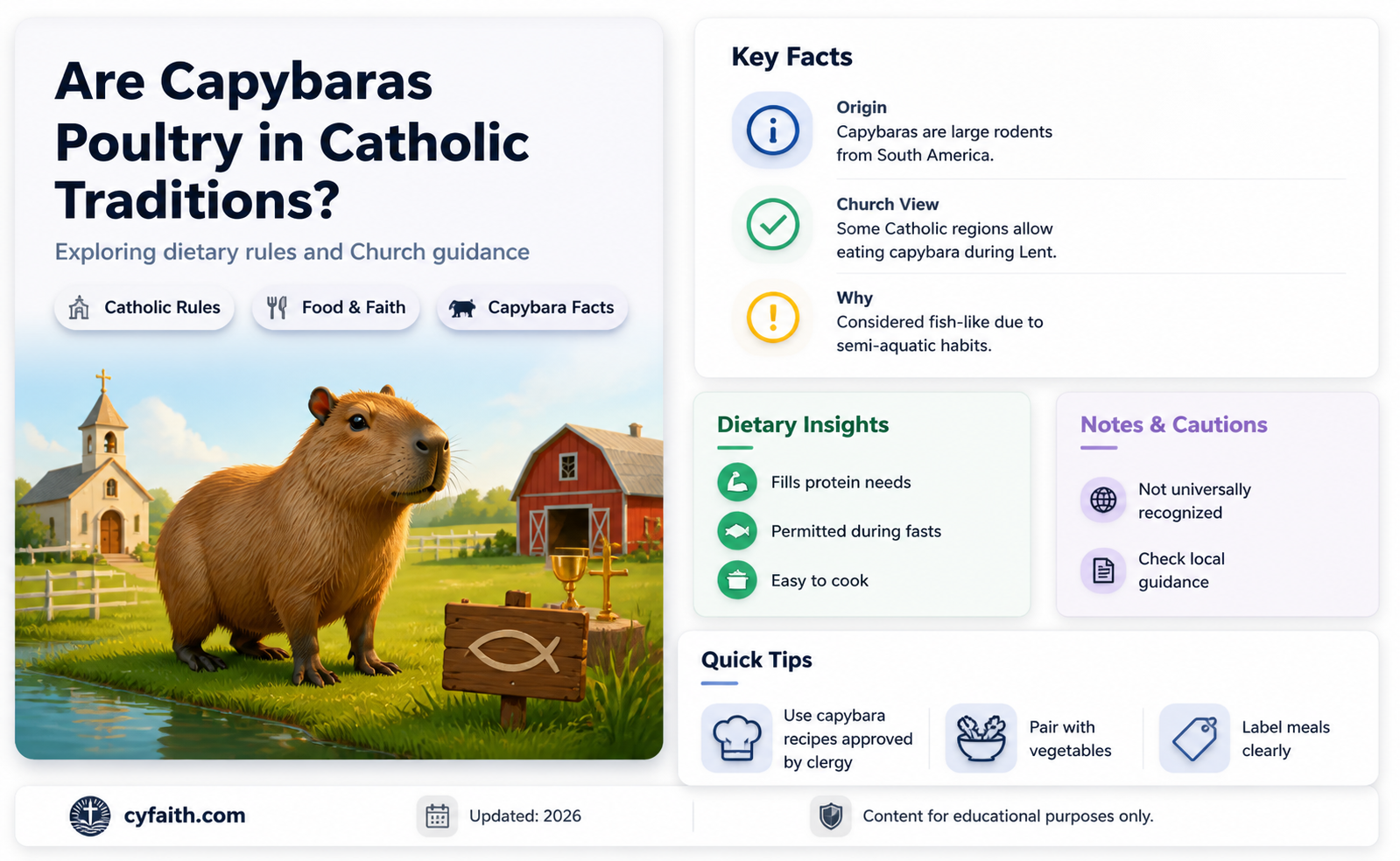 are capybara oultry by catholics
