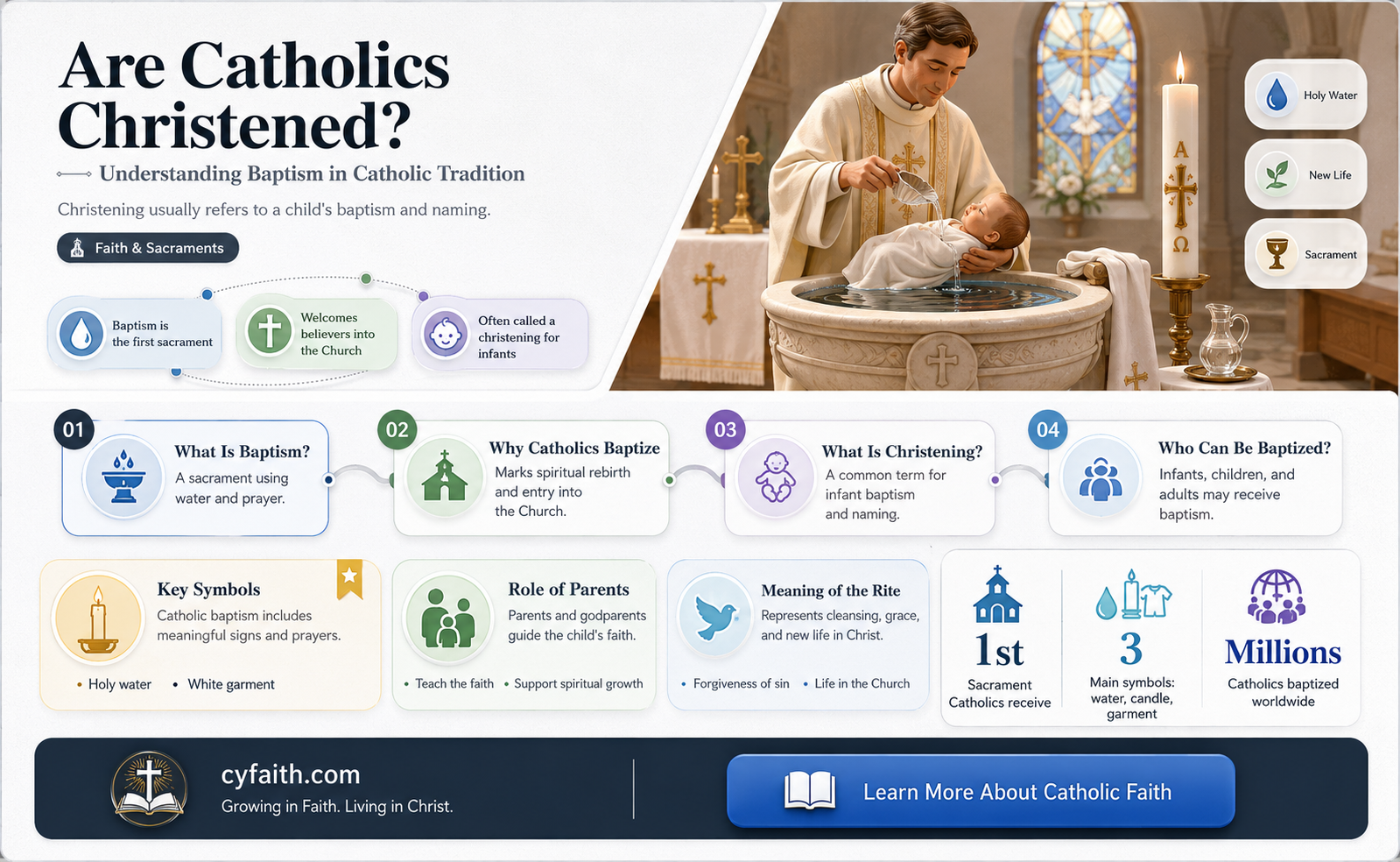 are catholics christened