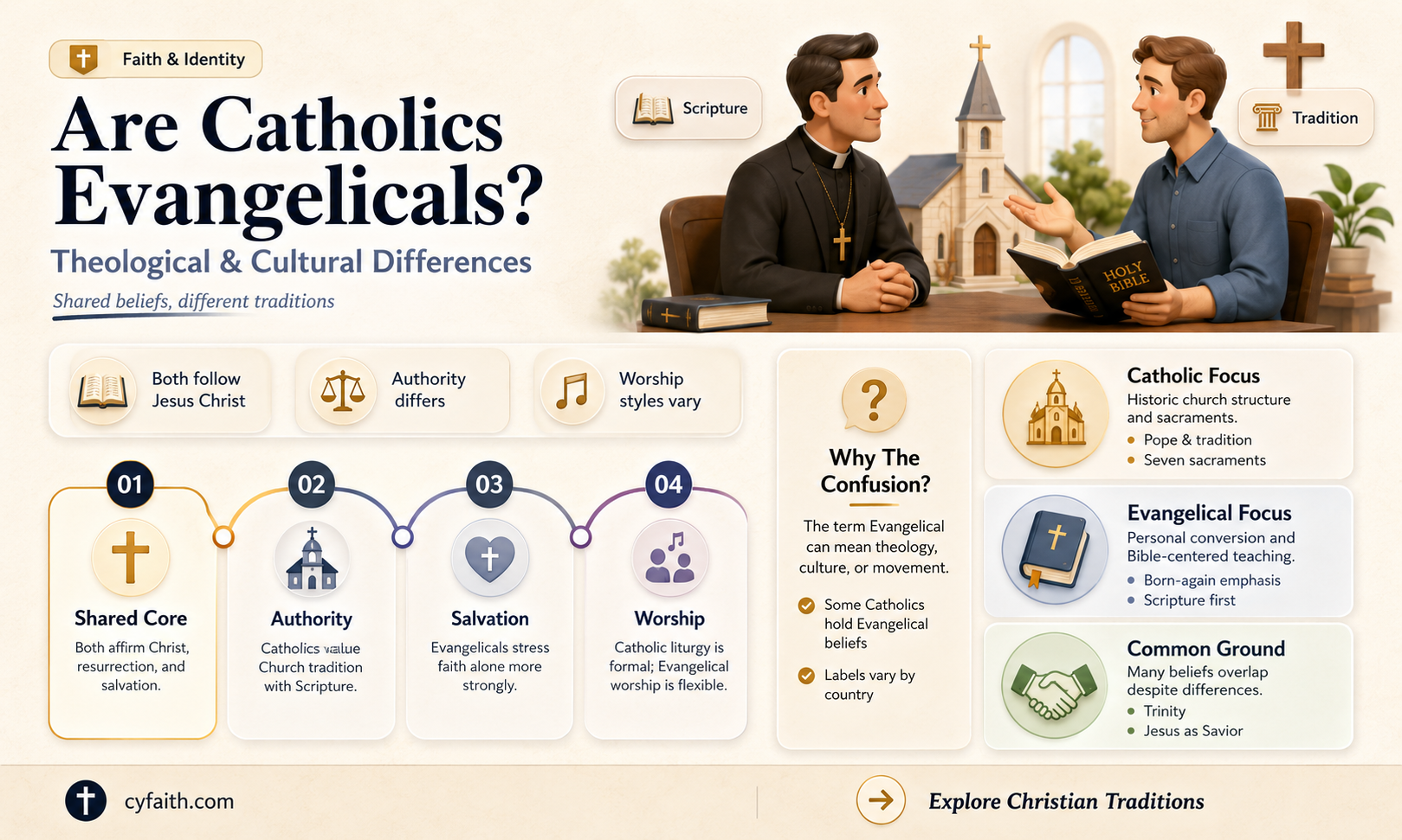 are catholics considered evengelicals
