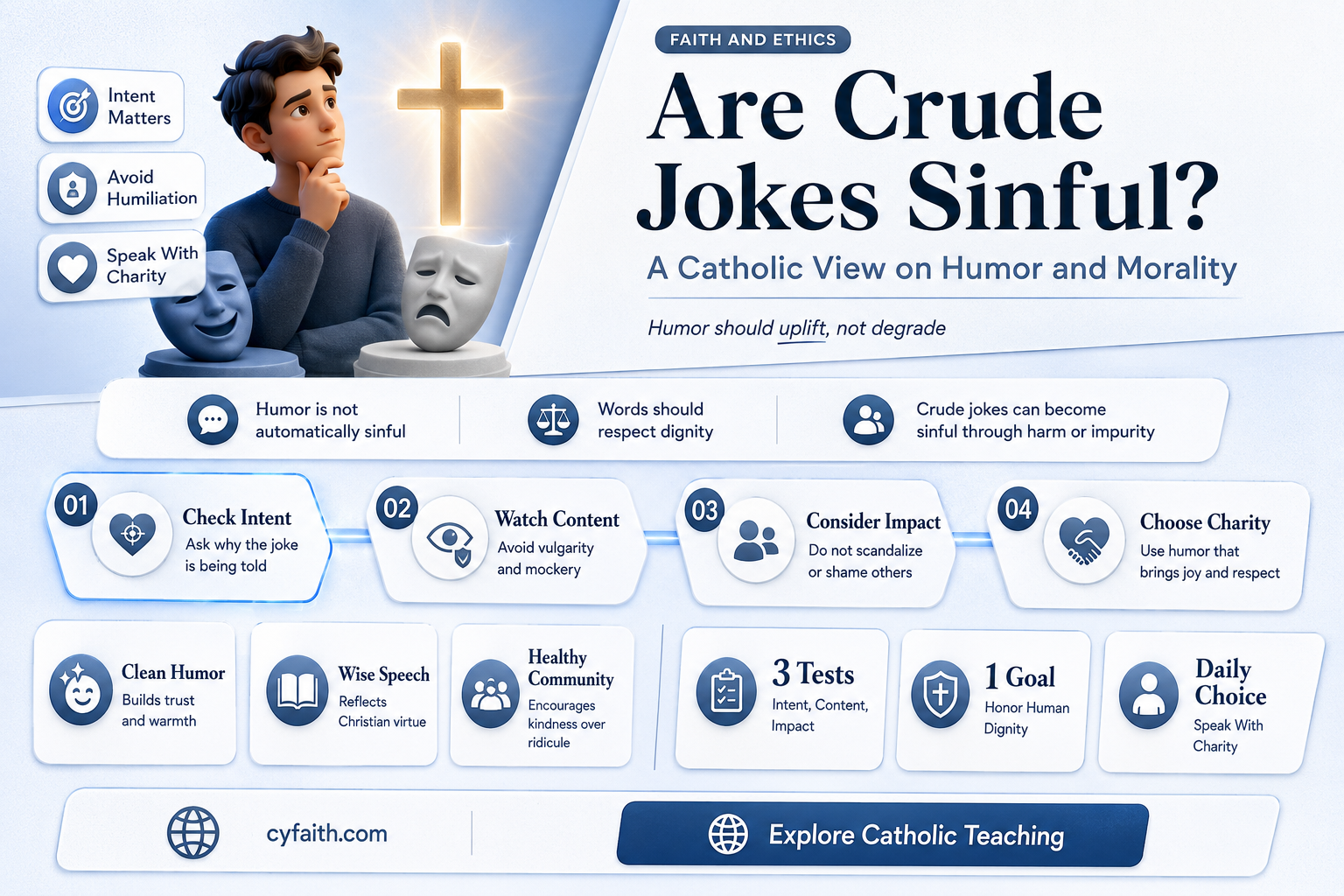 are crude jokes sinful catholic