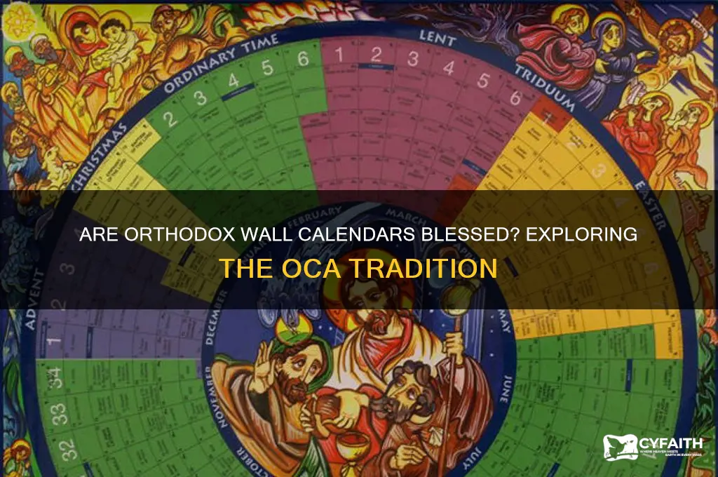 are oca orthodox wall calendars blessed