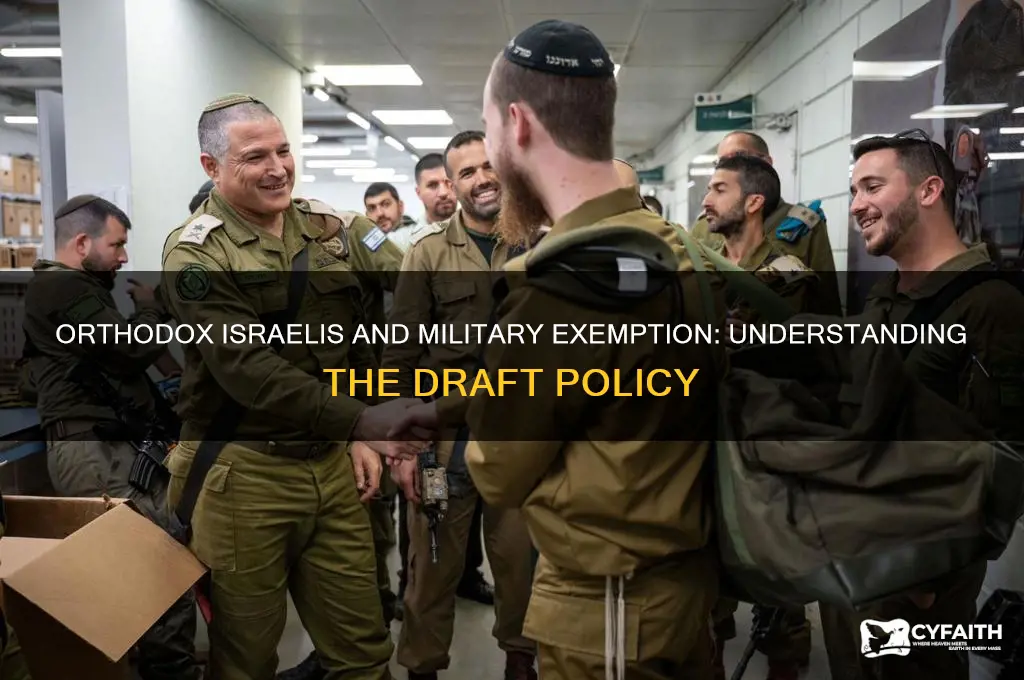 are orthodox israelies exempt from military service