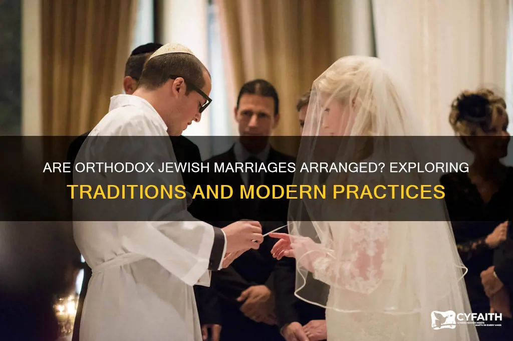 are orthodox jewish marriages arranged