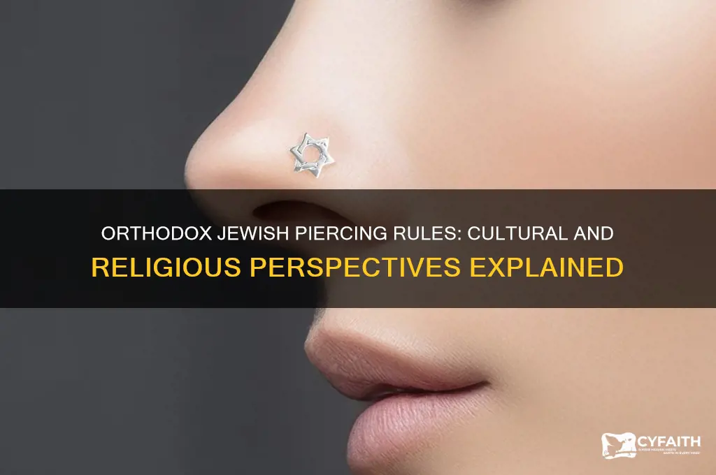 are orthodox jews allowed piercings