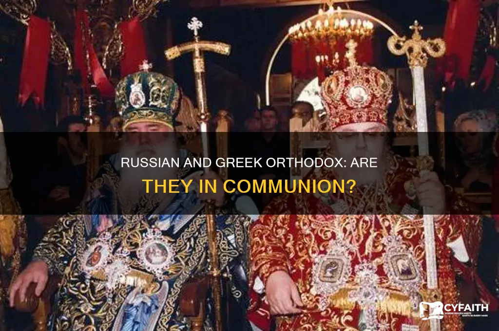are russian and greek orthodox in communion