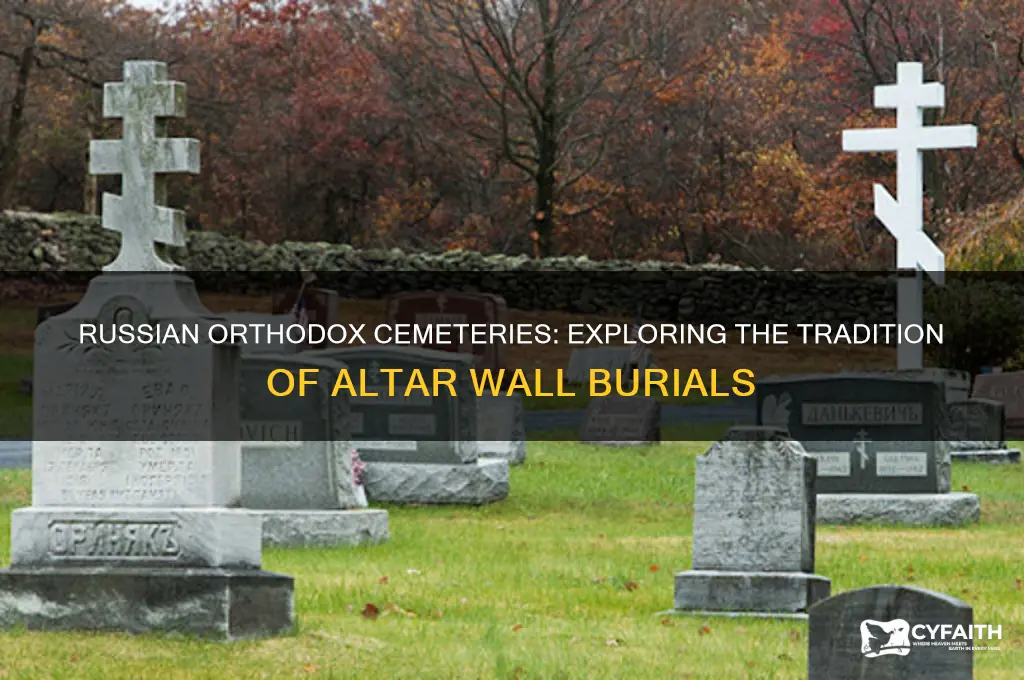 are russian orthodox cememteries located behind altar wall
