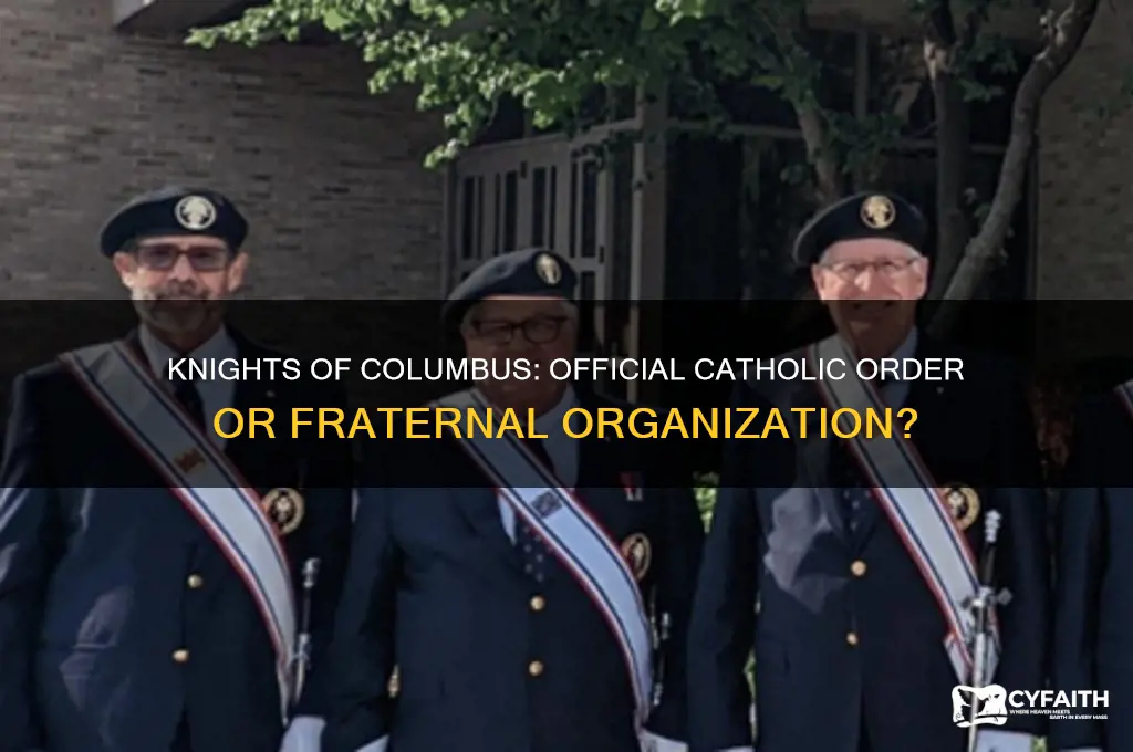 are the knights of columbus an official catholic order