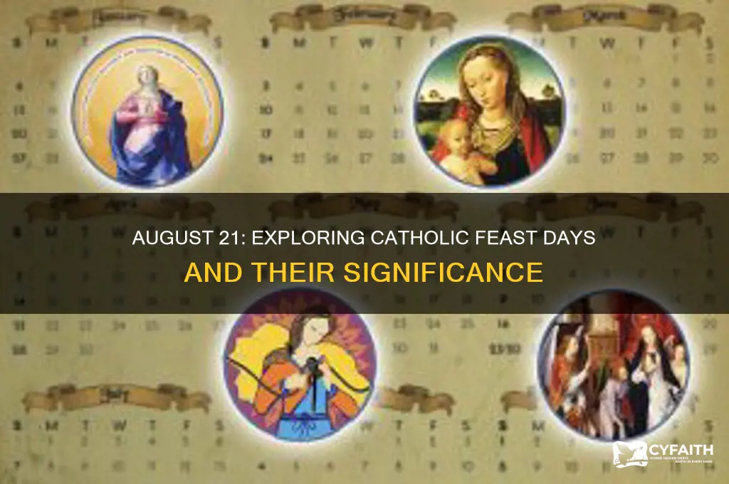 are there any significant catholic feast days on aug 21