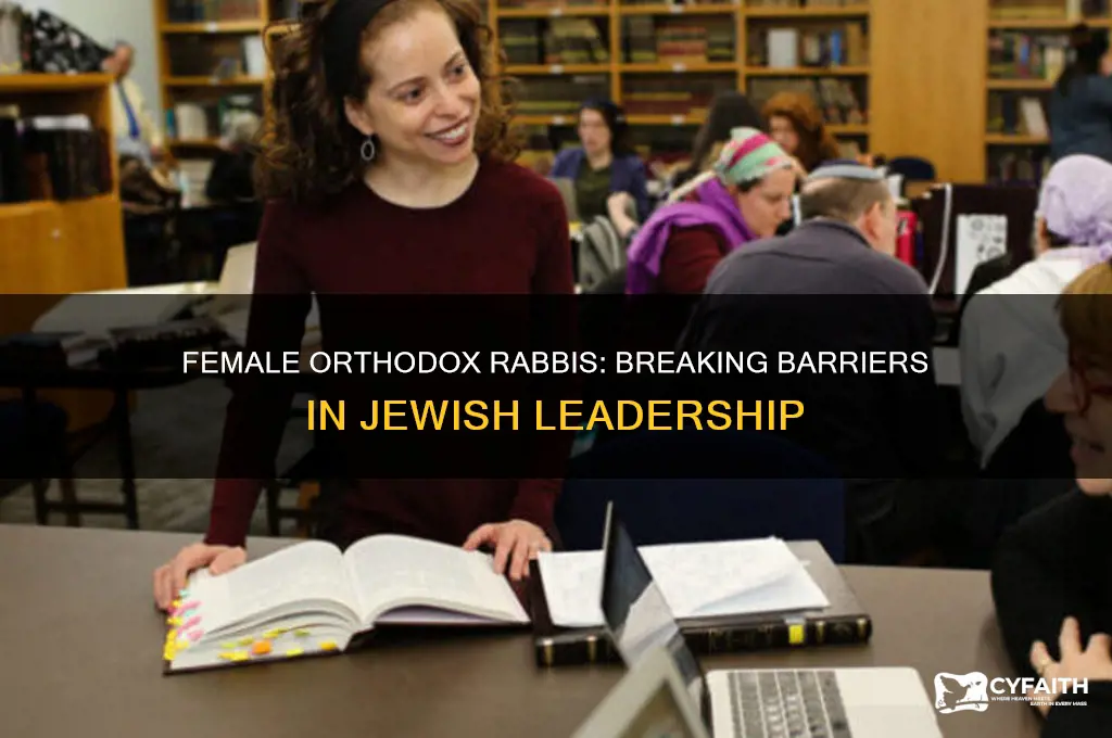 are there female orthodox rabbis
