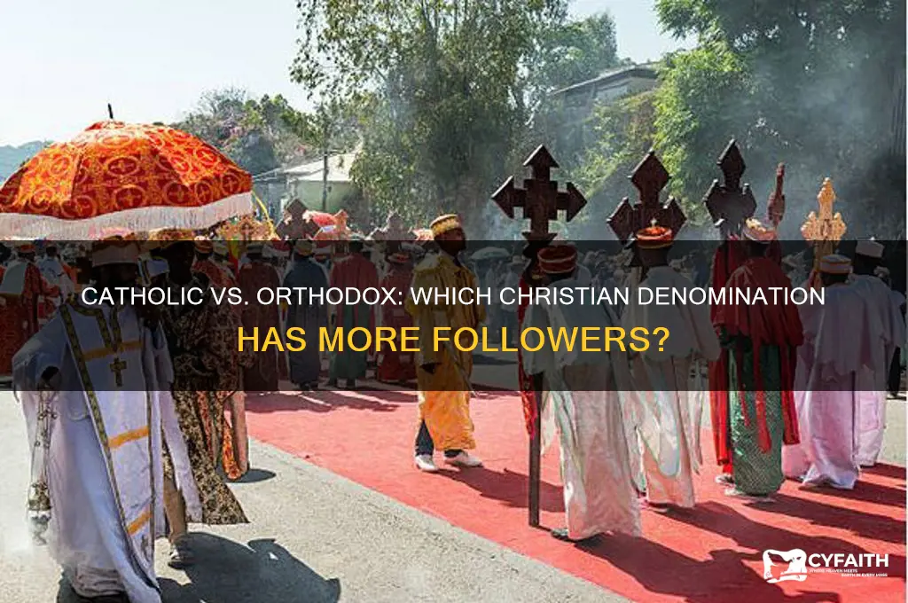 are there more catholic or orthodox christians in the world