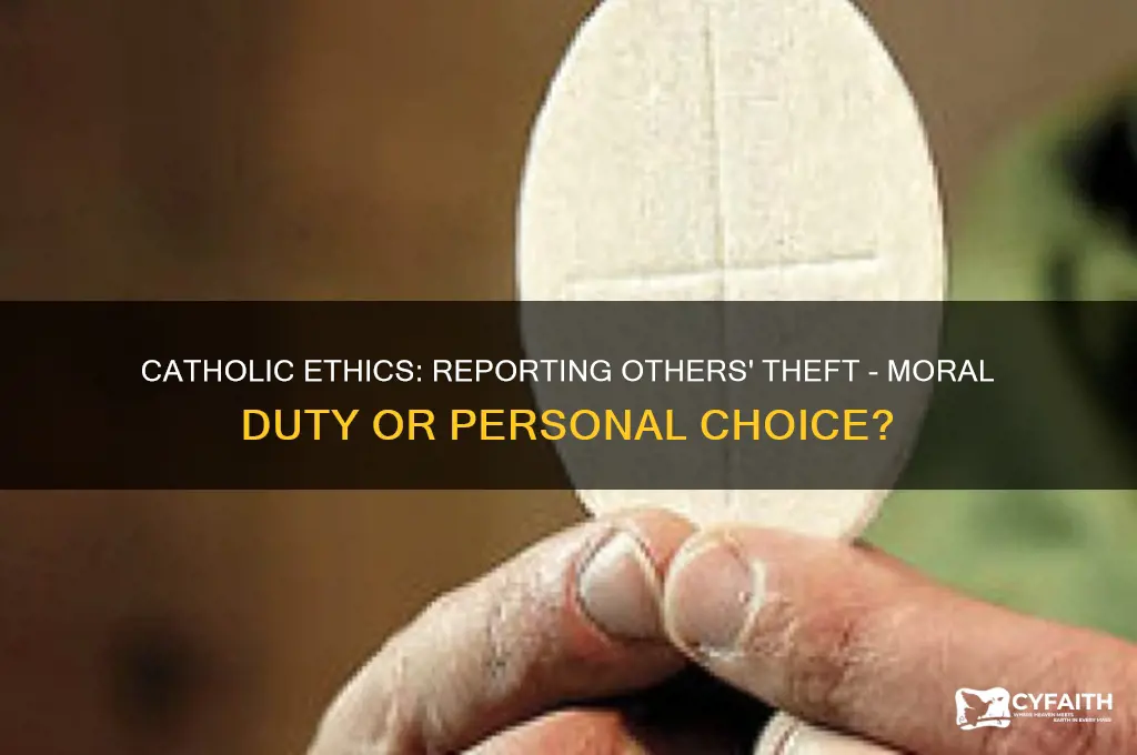 are we obligated to report the theft of others catholic