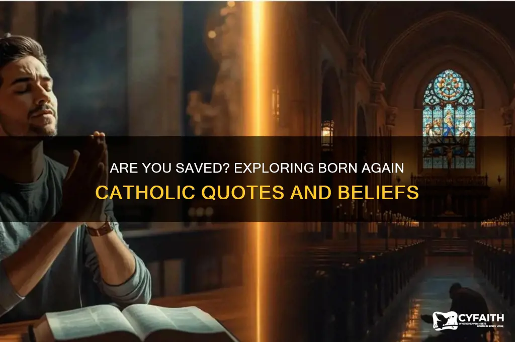 are you saved are you born again catholic quote