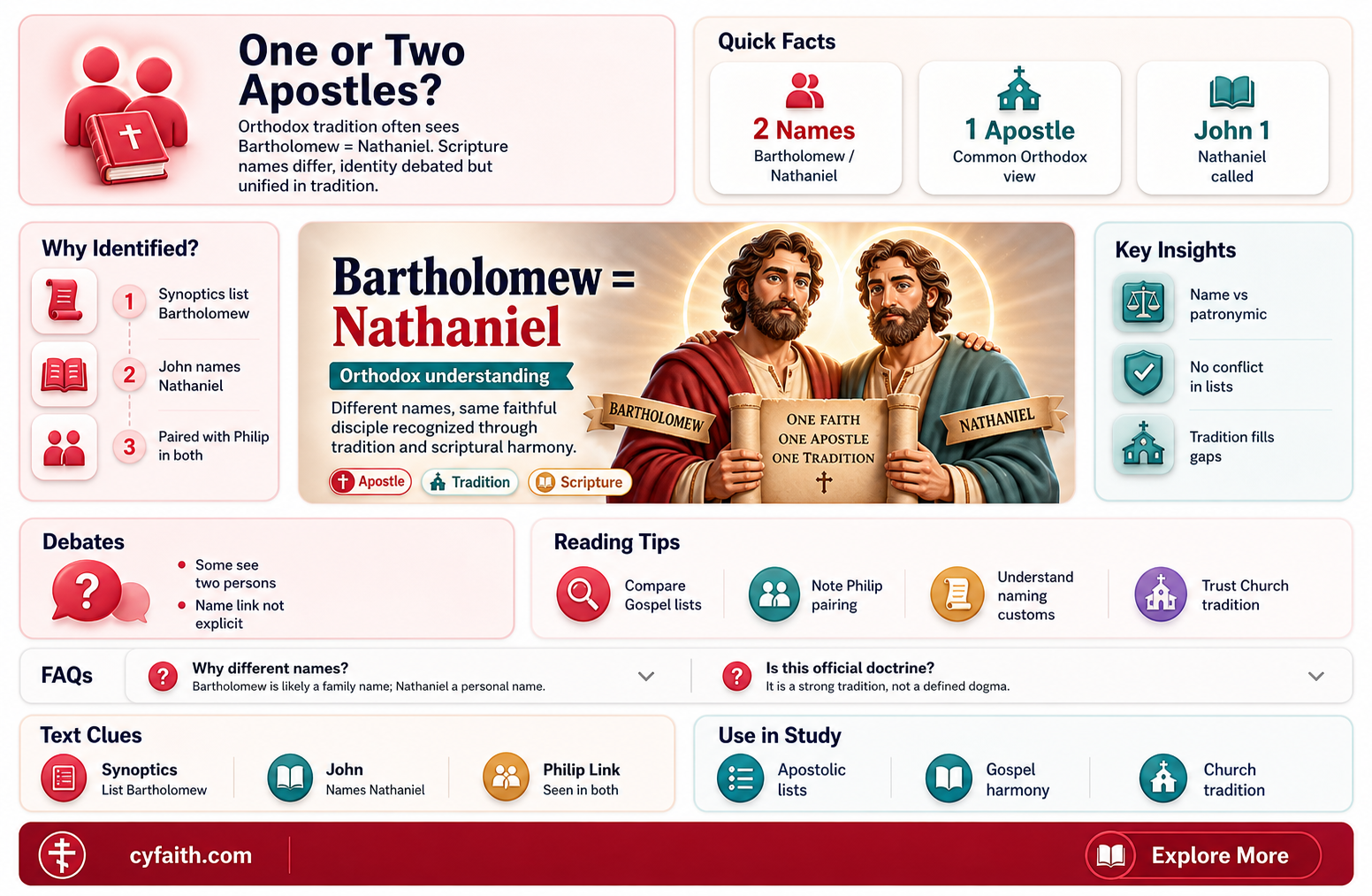 are bartholomew and nathaniel the same person orthodox view