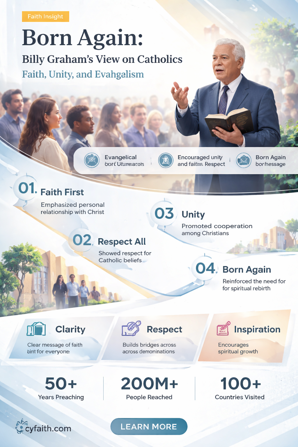 are catholics born again billy graham