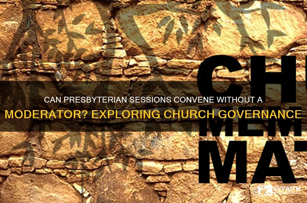 can a presbyterian session meet without a moderator