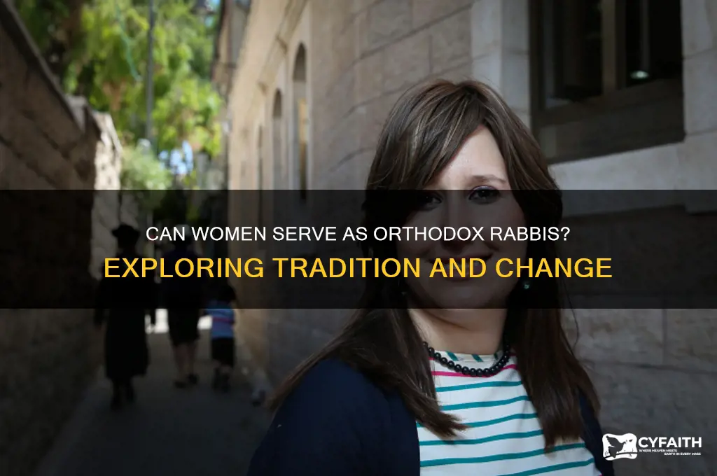 can a woman be an orthodox rabbi