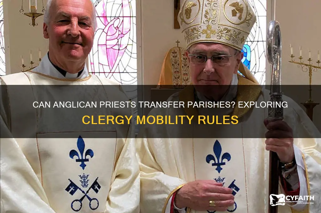 can an anglican priest move from parish to another