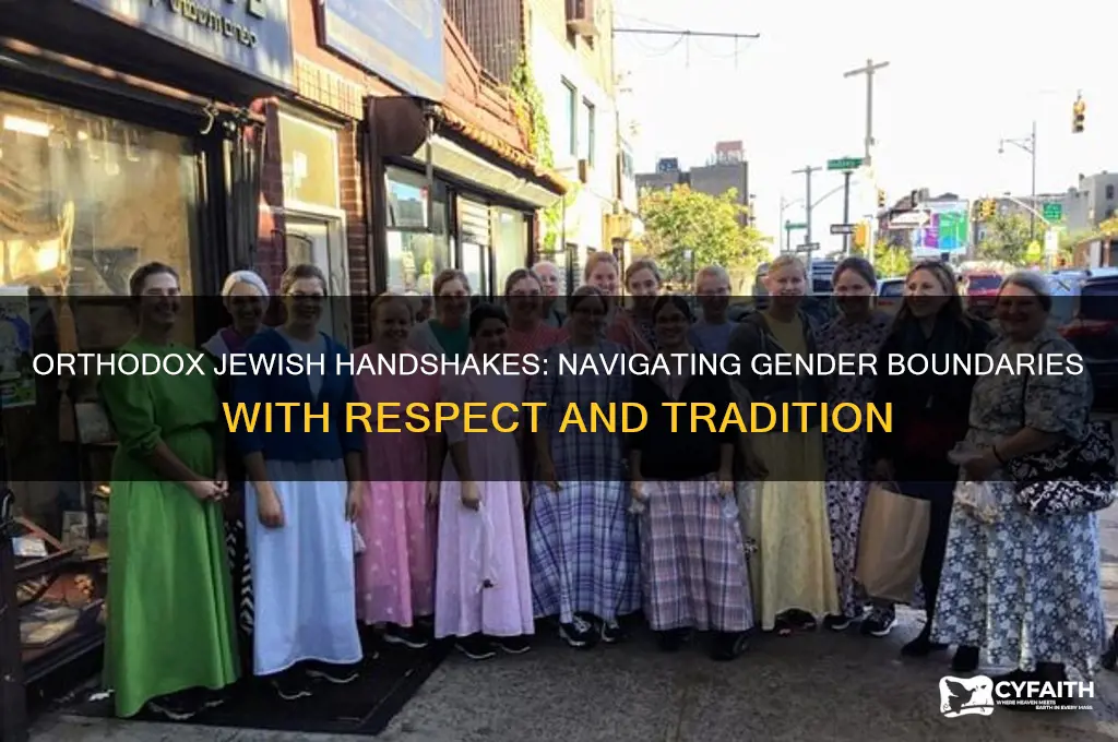 can an orthodox jew shaking hands with a woman