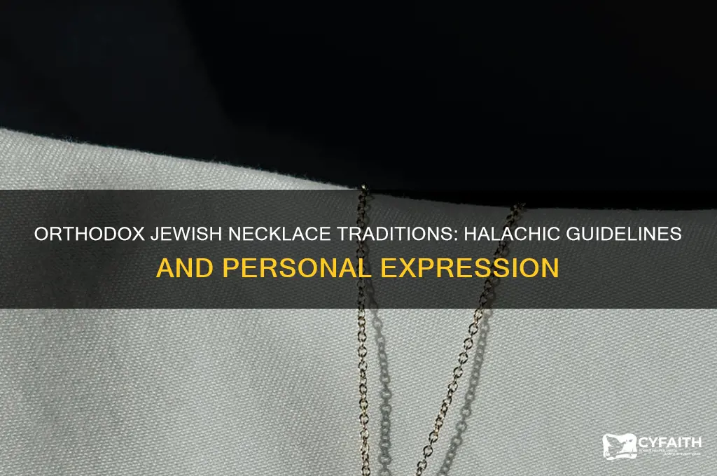 can an orthodox jew wear a necklace