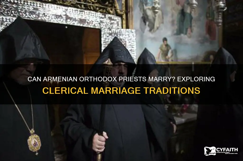 can armenian orthodox priests marry