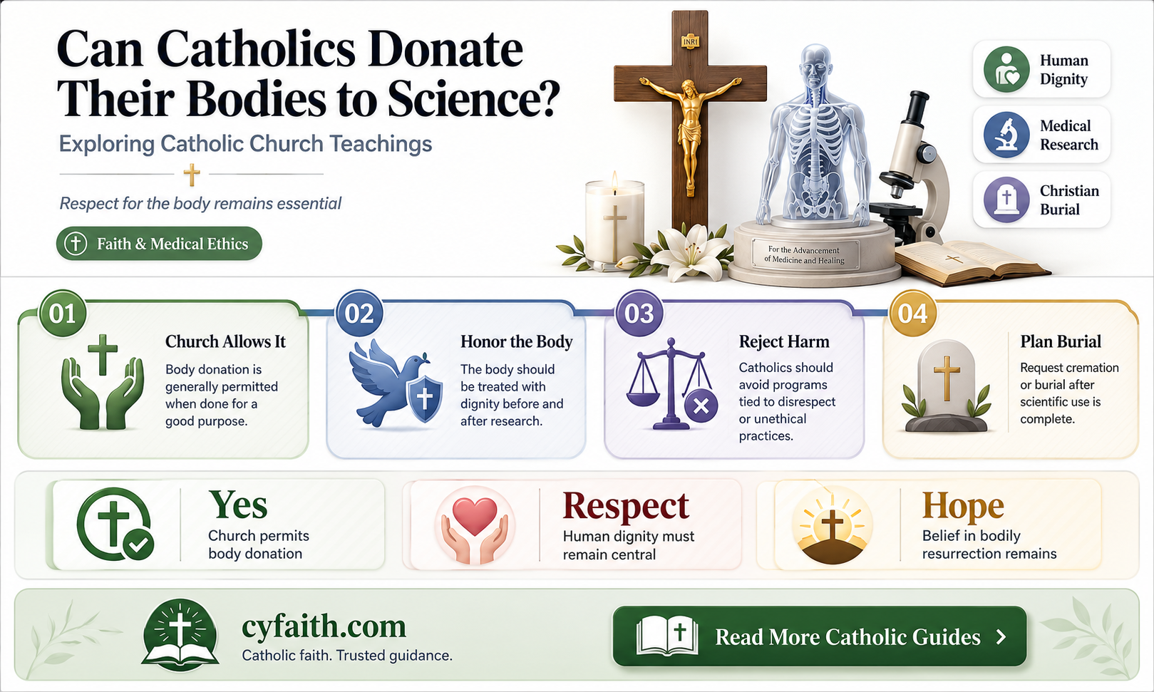 are catholics allowed to donate their whole bodies to science