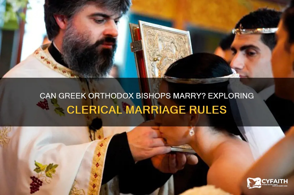 can greek orthodox bishops marry