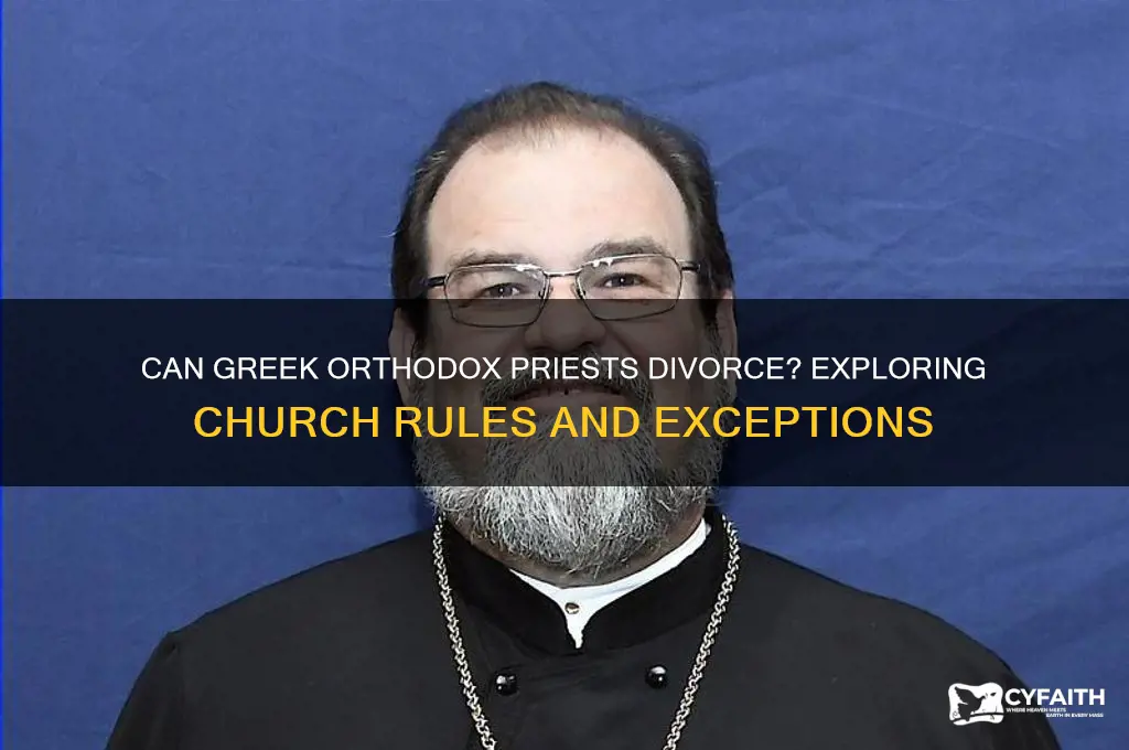 can greek orthodox priests divorce