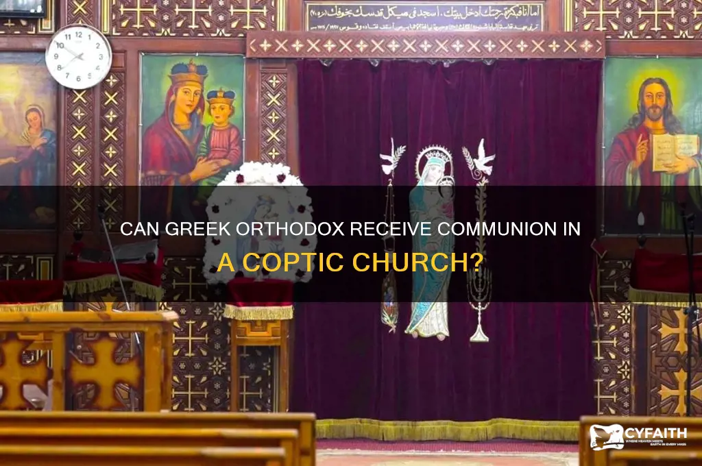 can greek orthodox take communion in coptic church