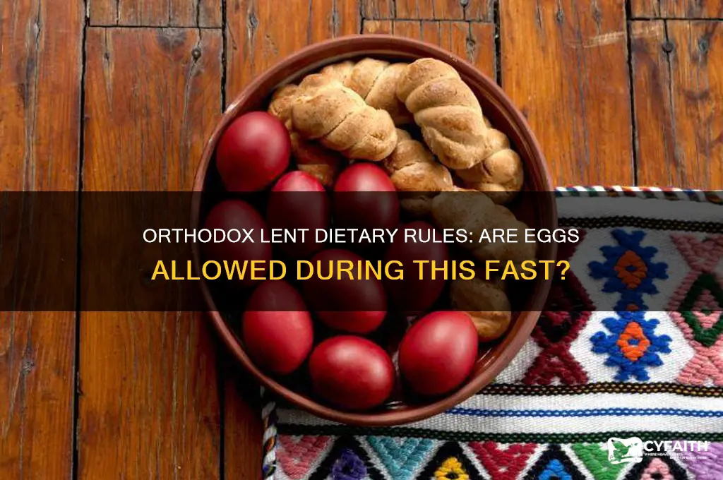 can i eat eggs during orthodox lent