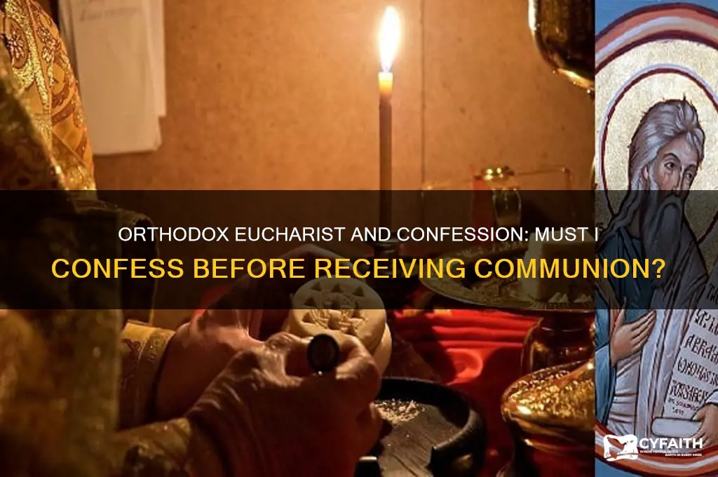 can i only receive the eucharist after confession orthodox