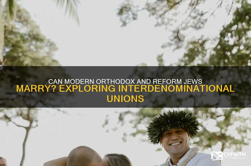 can modern orthodox and reform marry