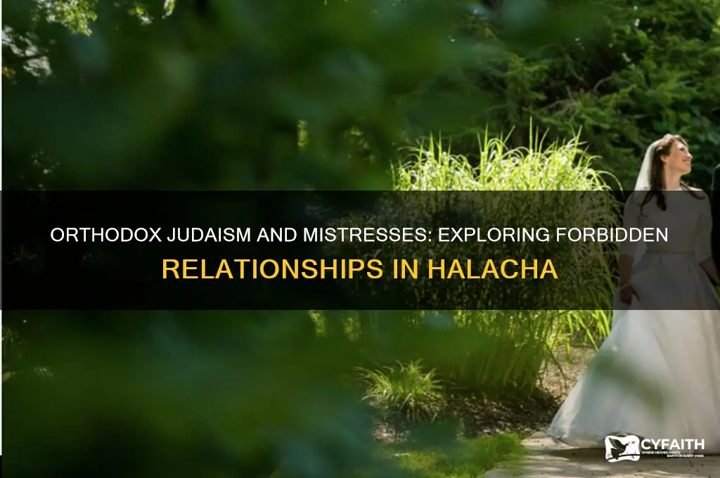 can orthodox jew have a mistress