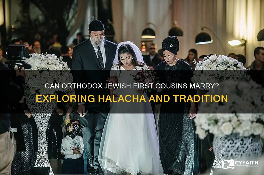 can orthodox jewish first cousins marry
