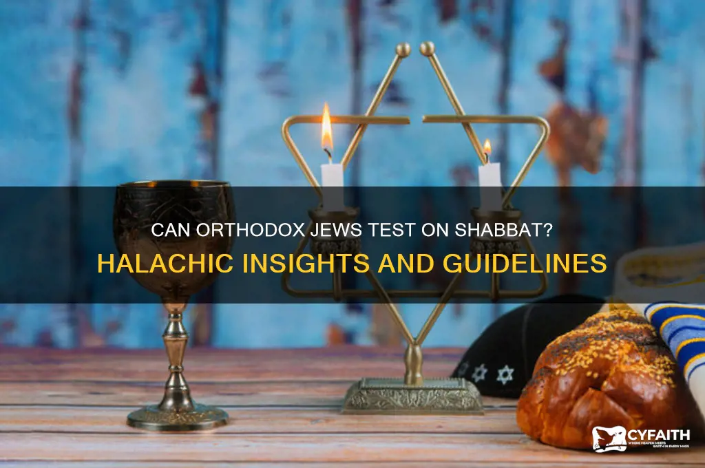 can orthodox jews test on shabbat