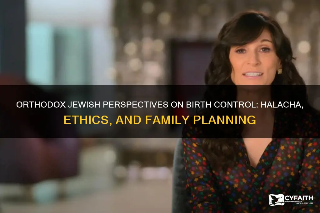 can orthodox jews use birth control