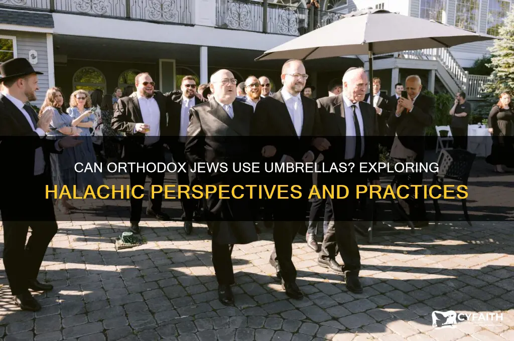 can orthodox jews use umbrellas