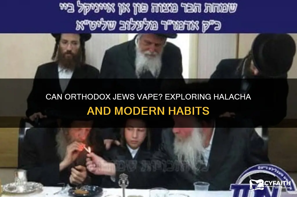 can orthodox jews vape