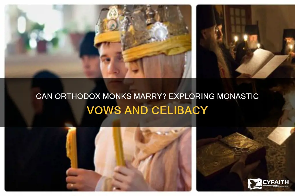 can orthodox monks marry