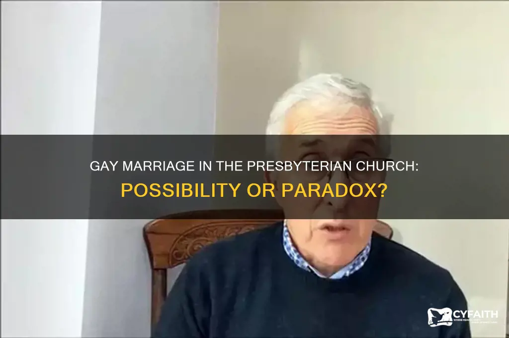can you be gay and married in presbyterian church