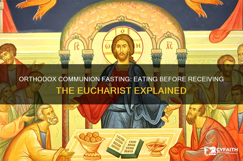 can you eat before communion orthodox