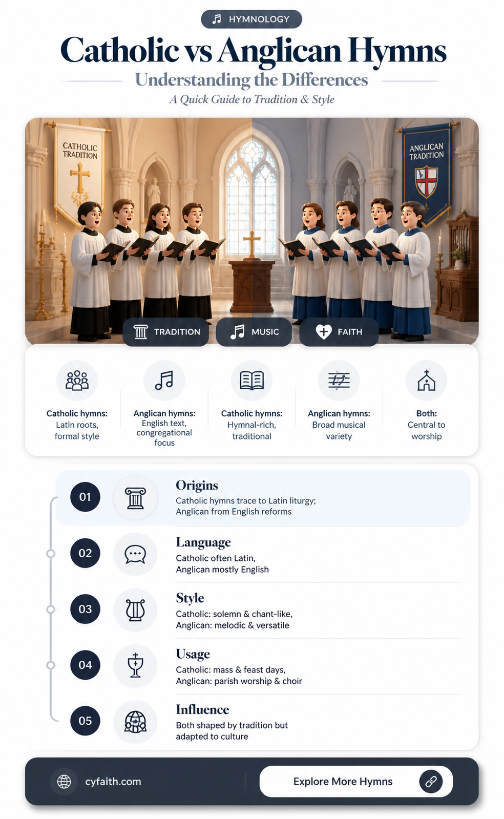 are catholic and anglicna hymns the same