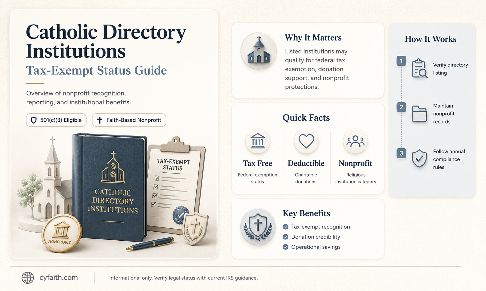 are institutions listed in the official catholic directory tax exempt