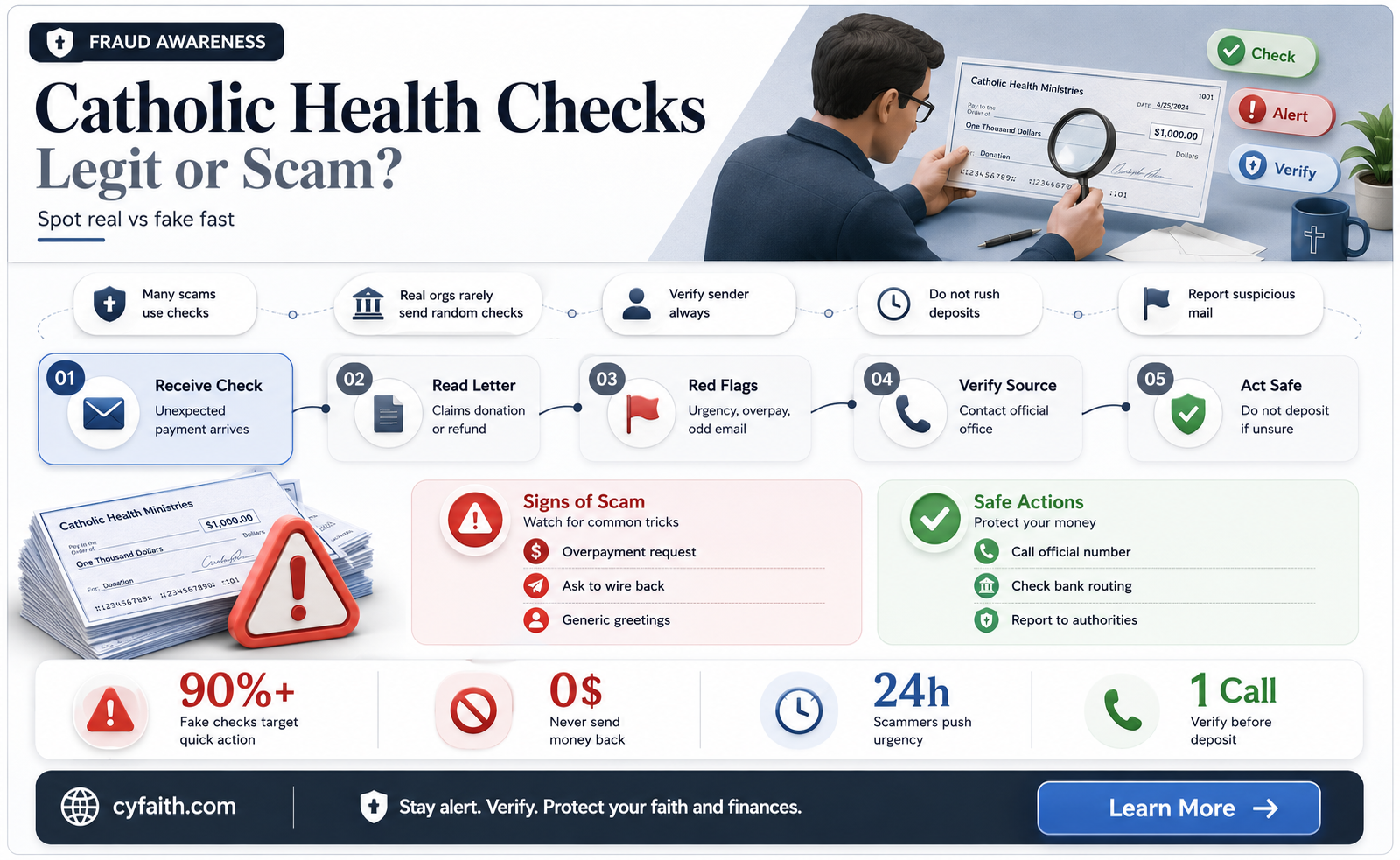 are catholic health initiatives checks legitimate