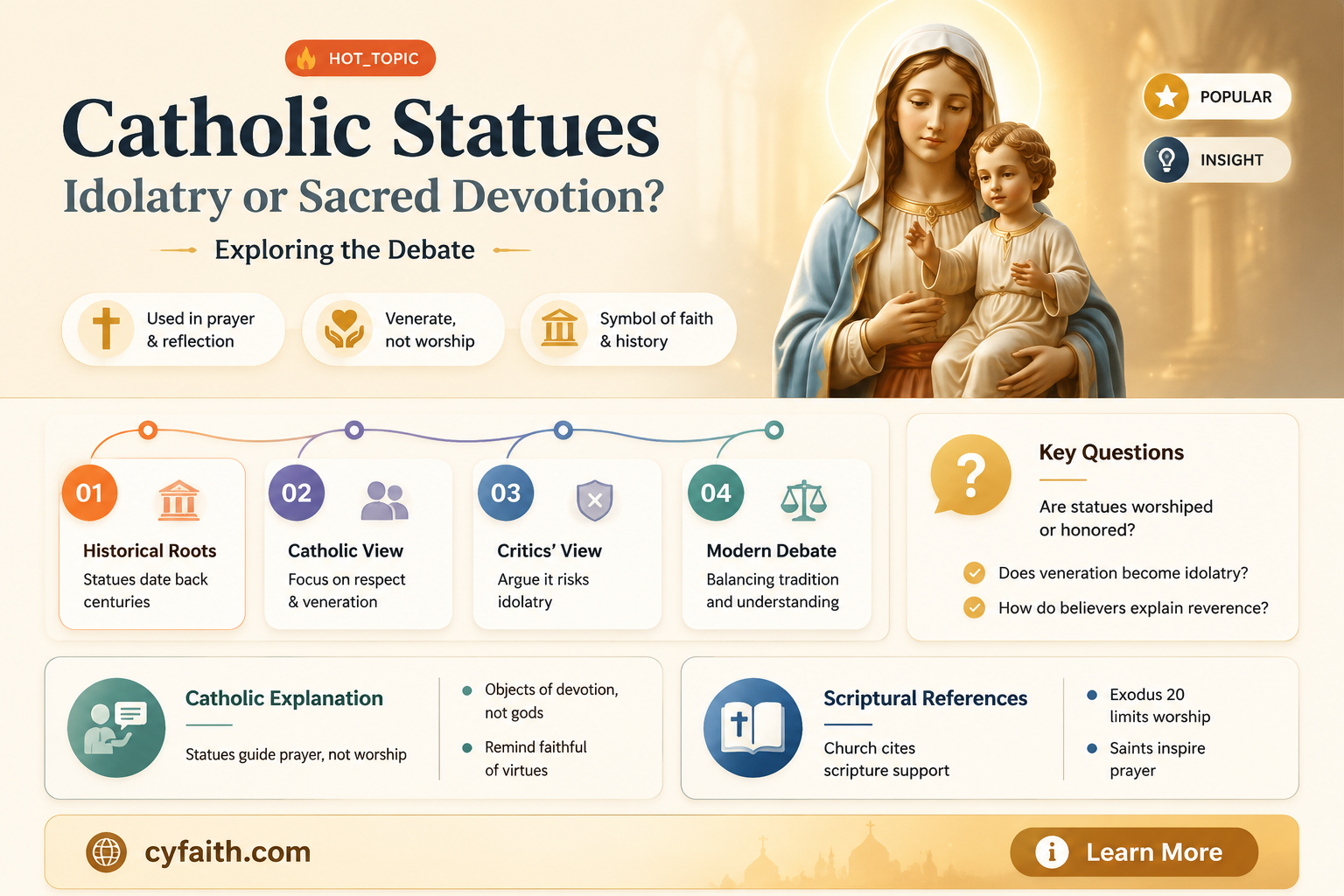 are catholic statues idolatry