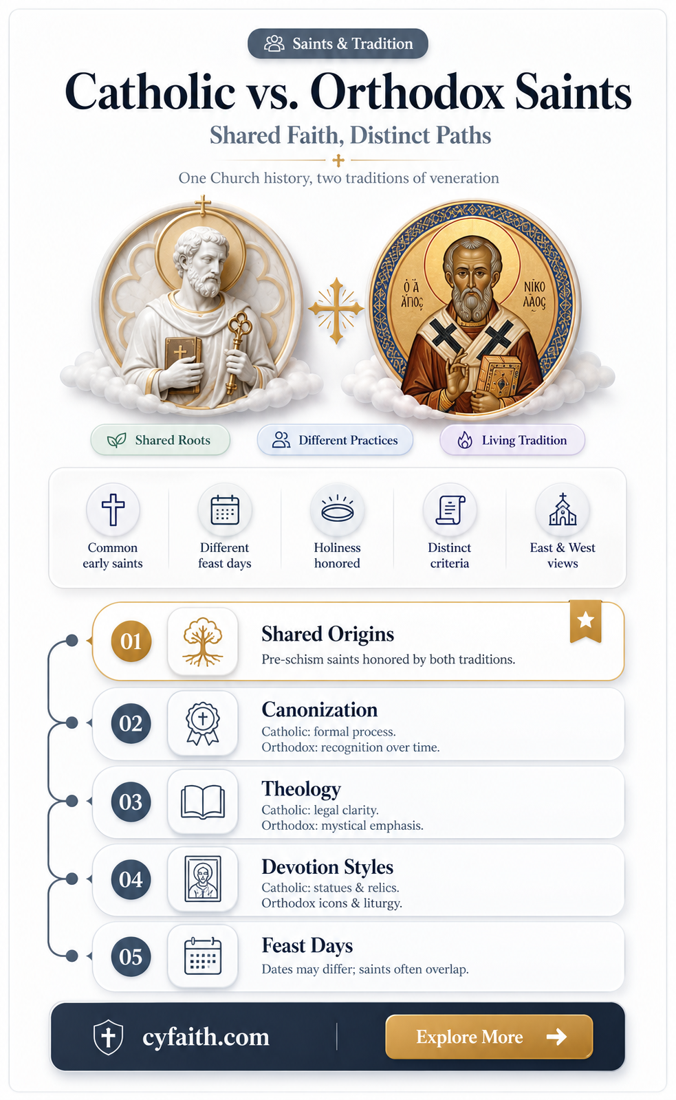 are catholic and orthodox saints the same