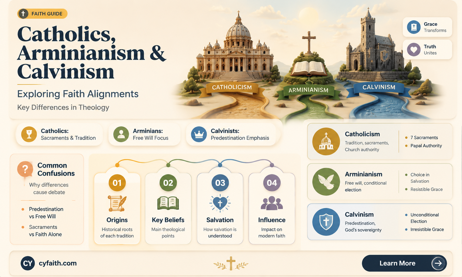 are catholics arminians or calvinists