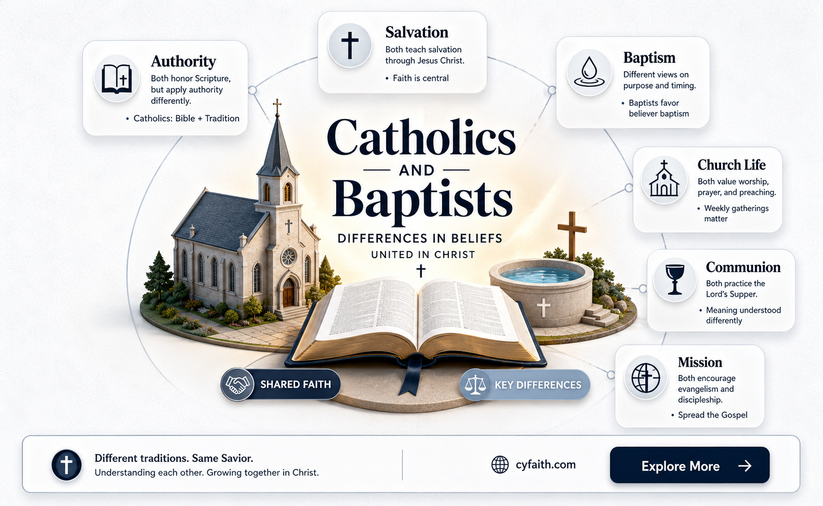 are catholics and baptists similar